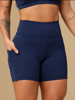 Shorts Fitness Cintura Alta com Bolsos\ na internet