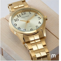 Relógio Masculino Dourado Mondaine 99195GPMVDE4 - comprar online