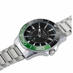 Relógio Masculino Casual Prateado com detalhe verde Mondaine - comprar online