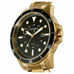 Relógio Masculino Calendário Aço Dourado Mondaine - comprar online