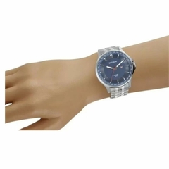 Relógio Masculino com fundo azul SECULUS 77034GOSVNA2 na internet
