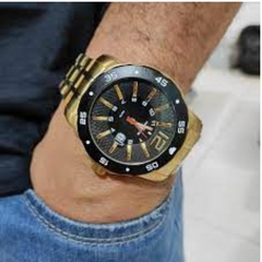 Relógio Aço Casual Dourado Dourado - comprar online
