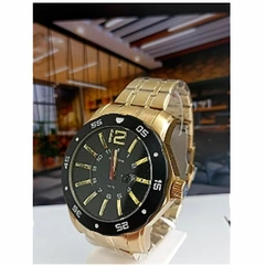 Relógio Aço Casual Dourado Dourado na internet