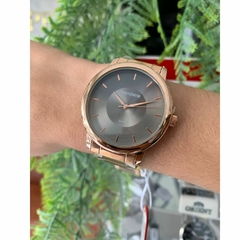 Relógio feminino minimalista preto rosê 53606LPMVRE4K6 - BH Celulares 