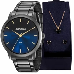 Relógio Feminino Mondaine Preto Minimalista Original Barato 53606LPMVPE5 - loja online