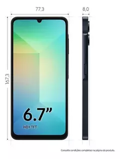 Samsung Galaxy A06 Dual SIM 128 GB branco 4 GB RAM - BH Celulares 