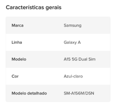 Samsung Galaxy A15 5G Dual SIM 6,5'' - BH Celulares 