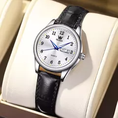 Relógio importado linda mulher Clariinda quartzo de luxo para mulheres elegante aço inoxidável - BH Celulares 