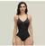 V Neck Spaghetti Strap Bodysuit, Ternos corporais de compressão, Shapewear viri - ClicouNett