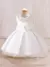 Vestido de Batismo Branco para Meninas, Vestido de Tutu de Casamento