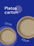 Platos carton Biodegradable. - comprar online