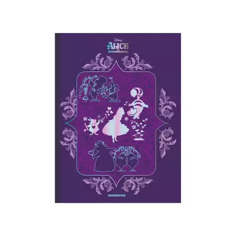 Caderno vintages 160fls Alice - capa roxa - comprar online