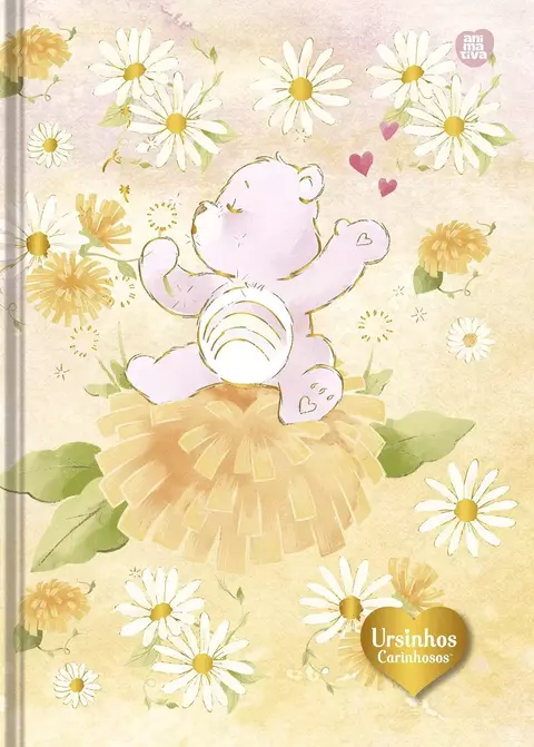 Caderno vintage 160fls Ursinhos Carinhosos - capa laranja - comprar online