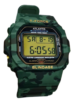 Relógio Atlantis Blindage Camuflado Militar Tatico Operacional