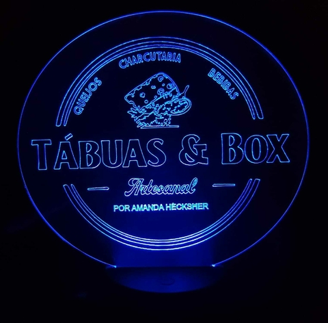 LUMINÁRIA LOGOMARCA PERSONALIZADA EM ACRÍLICO