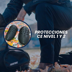 JEANS CON PROTECCIONES FOURSTROKE RANGER RIDING DENIM NEGRO - Tuamoto Mayorista