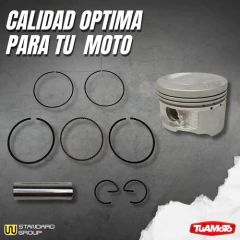 KIT PISTON COMPLETO HONDA CG125/NXR 125/FAN (0.25) W.STANDARD - Tuamoto Mayorista