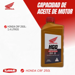 KIT SERVICE FILTROS ORIGINAL Y ACEITE HGO SEMI SINTETICO CRF 250L - Tuamoto Mayorista