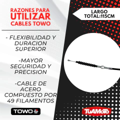CABLE EMBRAGUE COMPLETO HONDA TWISTER TOWO en internet