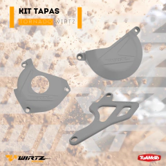 KIT TAPA ENCENDIDO, EMBRAGUE Y CUBRE PIÑON TORNADO GRIS WIRTZ en internet