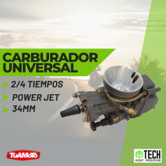 CARBURADOR UNIVERSAL 2/4 TIEMPOS 34MM CON POWER JET TECH en internet