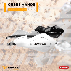 CUBRE MANOS SHOCK METAL, ALMA ALUMINIO WIRTZ NEGRO/BLANCO en internet