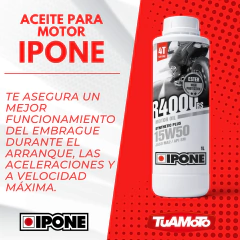 ACEITE R4000RS 15W50 4T SYNTHESIS IPONE X 1 L - Tuamoto Mayorista