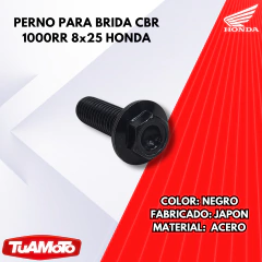 TORNILLO AJUSTE SOPORTE PEDALIN TRASERO CBR 1000 RR HONDA (8x25) - Tuamoto Mayorista