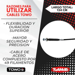 Imagen de CABLE FRENO DELANTERO SUZUKI AX 100 TOWO