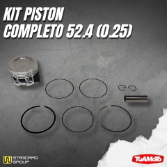 KIT PISTON COMPLETO HONDA BIZ 125 52.4 (0.25) - Tuamoto Mayorista