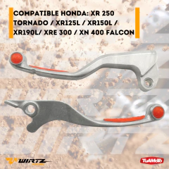 SET MANIJAS CON GRIP ROJO XR 250/XRE 300/XN 400 WIRTZ - Tuamoto Mayorista