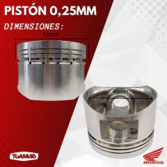 PISTON 0.25 MM. HONDA ELITE 125 - tienda online