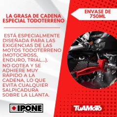 LIMPIADOR CADENA CHAIN CLEANER AEROSOL IPONE X 750ML - Tuamoto Mayorista