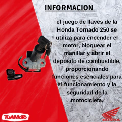 JUEGO LLAVES HONDA TORNADO - Tuamoto Mayorista