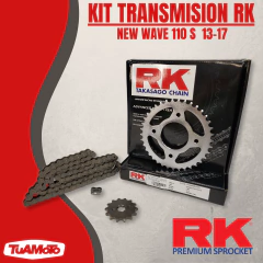 KIT TRANSMISIÓN HONDA NEW WAVE 110 S 420/37-14 104E RK 2013/2017 - Tuamoto Mayorista