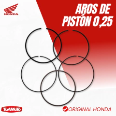 AROS DE PISTON 0.25 HONDA CB 190 - Tuamoto Mayorista