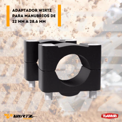 ADAPTADOR MANUBRIO DE 22 A 28.6 WIRTZ NEGRO - Tuamoto Mayorista