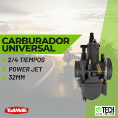 CARBURADOR UNIVERSAL 2/4 TIEMPOS 32MM CON POWER JET TECH - Tuamoto Mayorista