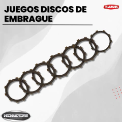 JUEGO DISCOS DE EMBRAGUE NX 400 FALCON VEDAMOTORS - Tuamoto Mayorista