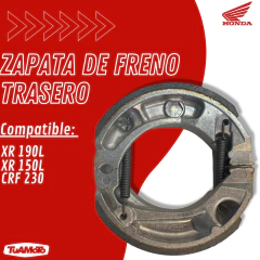 ZAPATA DE FRENO TRASERO HONDA XR 190L/XR 150L / CRF 230 - Tuamoto Mayorista