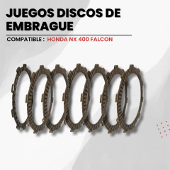 JUEGO DISCOS DE EMBRAGUE NX 400 FALCON VEDAMOTORS - tienda online