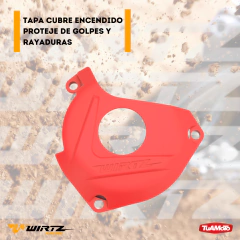KIT TAPA ENCENDIDO, EMBRAGUE Y CUBRE PIÑON TORNADO ROJO WIRTZ - tienda online