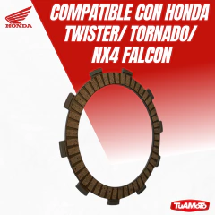 DISCO DE EMBRAGUE HONDA TWISTER / TORNADO / NX4 FALCON - tienda online