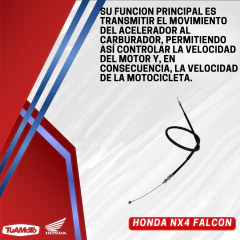 CABLE ACELERADOR HONDA NX4 FALCON - tienda online