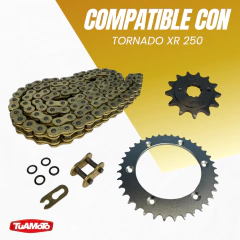 KIT DE TRANSMISIÓN TORNADO XR 250 38/13-104 520 C/ORING PRO-CHAIN GOLD - tienda online