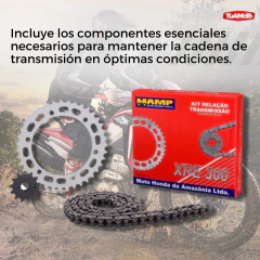 KIT TRANSMISIÓN HONDA XRE 300 520/39-13 HAMP