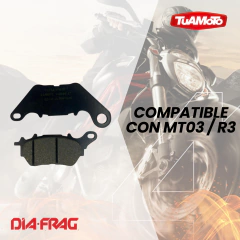 PASTILLA DE FRENO TRASERA MT03/R3 - DIAFRAG - tienda online