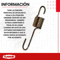 RESORTE PEDAL DE FRENO RX 150 JUSANI - tienda online