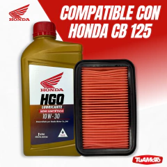 KIT FILTRO AIRE ORIGINAL Y ACEITE HGO SEMI SINTETICO CB 125 - tienda online