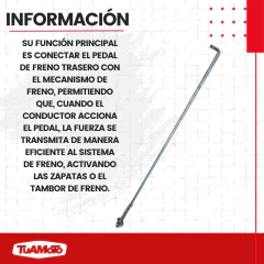 VARILLA DE FRENO TRASERO COMPLETO JUSANI WAVE/SMASH/TRIP - Tuamoto Mayorista